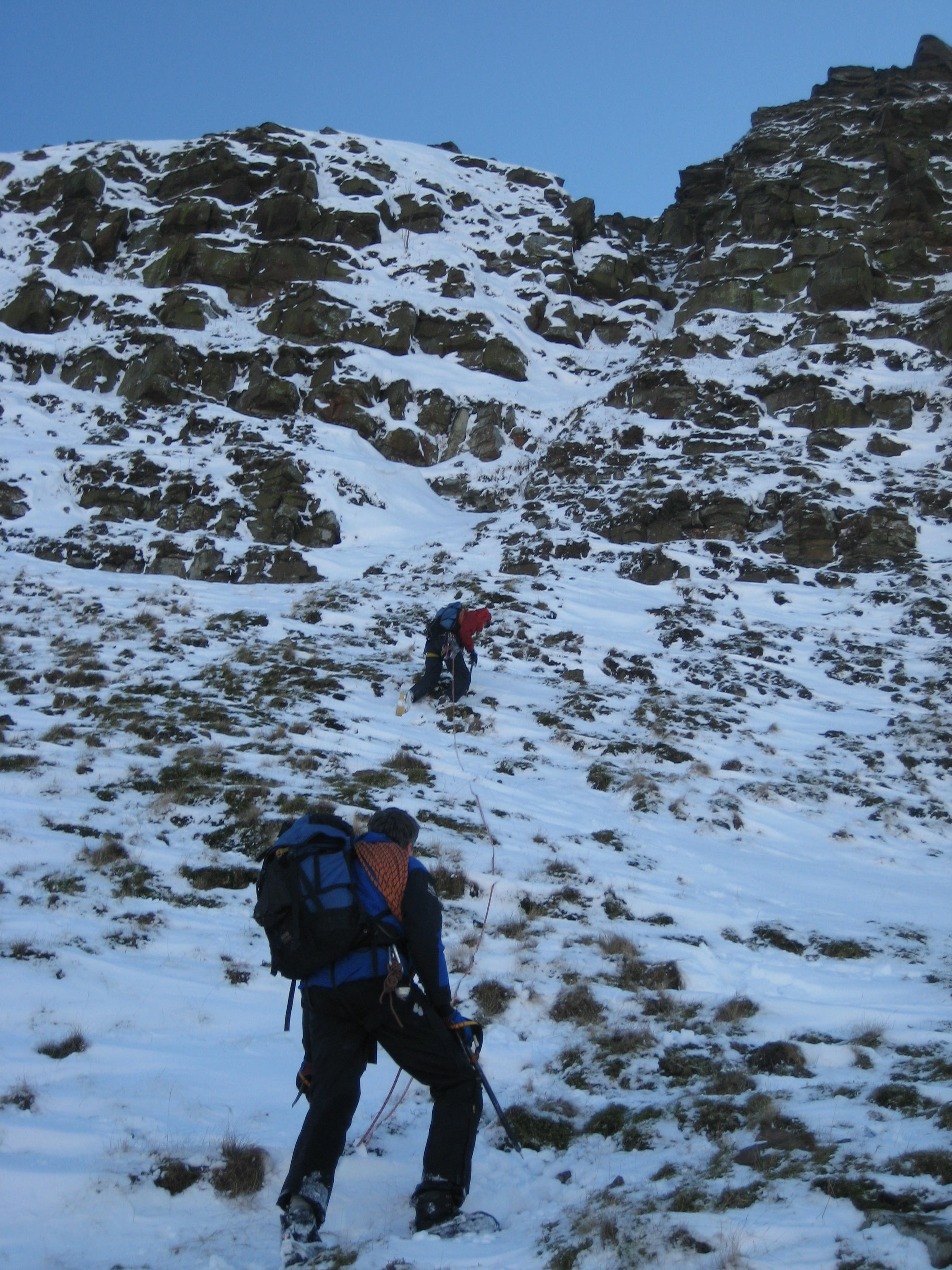 Approaching the gully